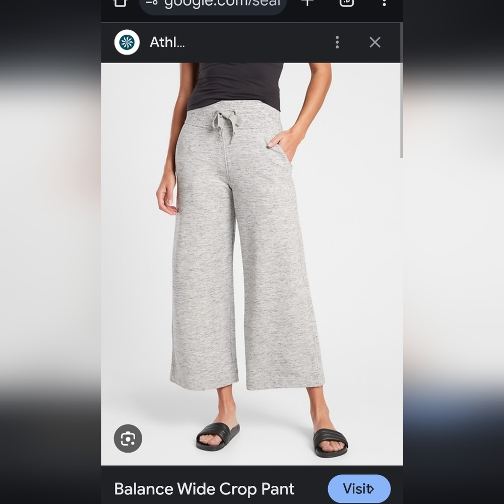 Balance wide crop pantalon 3/4 jambe